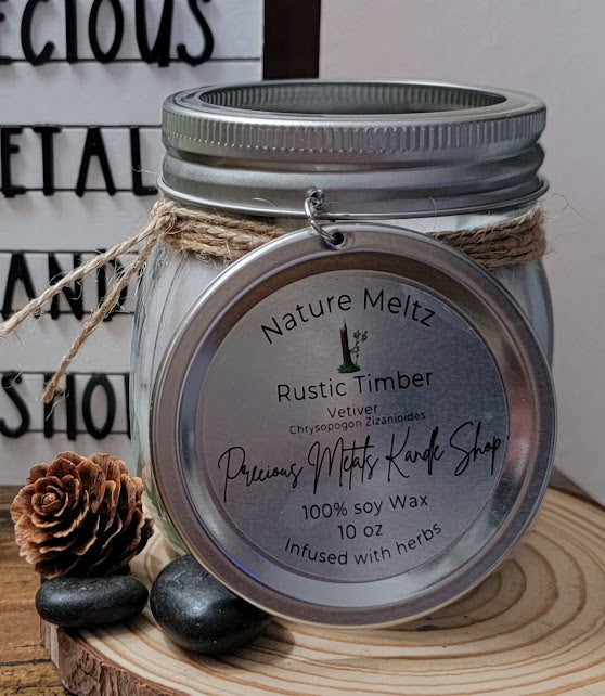 Wickless ~ Flameless Kandles~ Nature Meltz ~ Rustic Timber ~ Vetiver Fragrance
