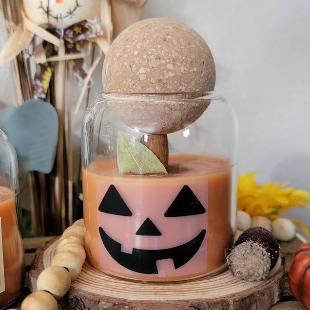 Rustik Pumpkin Wickless Kandle
5.5oz~155.9grams
100% Soy Wax Wickless Kandle
Cinnamon~Pumpkin, Spice~Buttercream
Infused with Cinnamon Sticks & bay leaves. Assists with manifesting, prosperity, abundance, protection and purification.
This cute wickless kandle has two sides. You can have the front facing with a classic label or you can change to the back with a classic pumpkin face for the holiday! Perfect either way.
Use: Place Wickless Kandle on warmer, Medium-High heat setting. Remove Cork lid w