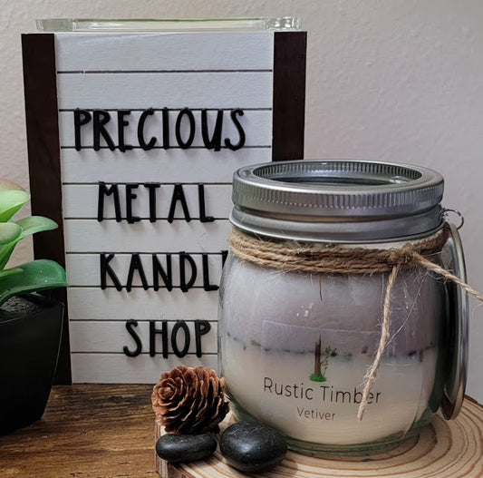 Wickless ~ Flameless Kandles~ Nature Meltz ~ Rustic Timber ~ Vetiver Fragrance