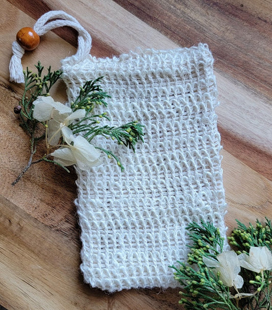 Natural Plant~Based Sisal Soap Saver Pouch