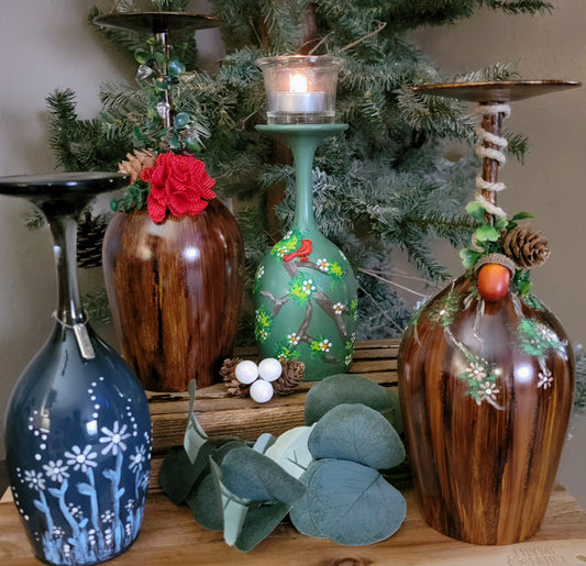 Wine Glass TeaLight Kandle Holder~Click for Options