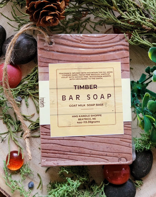 Spiritual Bar Soap- "Timber" Woodgrain Soap!


4oz-113.39grams&nbsp;


Two wood pieces hanging from twine. This soap beautifully represents the woodgrain.&nbsp;
Goat Milk Melt &amp; Pour Soap Base

This outdoor fragrance is infused with fresh air, mountain top fig, moss covered bark, fresh pine needles, hints of violet &amp; smokey pine. Woodgrain assists with grounding with the earth. This fragrance is loved by both feminine and Masculine's.


*For the purpose of a natural colorant- cocoa was used for the 