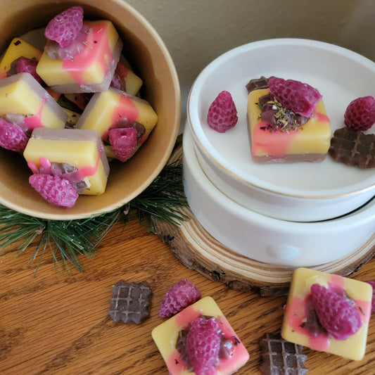 Strawberry Cheesecake Bites-Spiritual Wax Melts

4oz-113grams 100% Soy Wax

A variety of flavors to choose from! Even though they look delicious... please do not eat! 😉 &nbsp;Each wax melt is infused with a special blend of herbs paired with the fruit and fragrances.&nbsp;

Infused with Rosemary, Thyme, Basil, and Rose Petals. Combining rosemary with thyme, basil, and strawberries creates a powerful, high-vibrational blend that of protection, love, prosperity, and joy. These elements together offer bridgin
