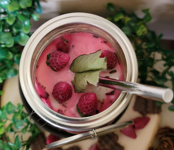 Strawberry Smoothie-Spiritual Wickless Kandle

9oz-255grams 100% Soy Wax

A variety of flavors to choose from! Even though they look delicious... please do not eat! 😉&nbsp;&nbsp;Each Smoothie is infused with a special blend of herbs paired with the fruit and fragrances.&nbsp;

Infused with Rosemary, Thyme, Basil, and Rose Petals.&nbsp;Combining rosemary with thyme, basil, and strawberries creates a powerful, high-vibrational blend that of&nbsp;protection, love, prosperity, and joy.&nbsp;These elements toge