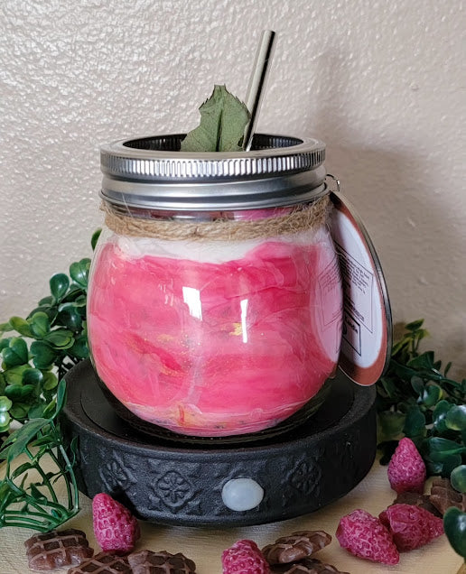 Strawberry Smoothie-Spiritual Wickless Kandle

9oz-255grams 100% Soy Wax

A variety of flavors to choose from! Even though they look delicious... please do not eat! 😉&nbsp;&nbsp;Each Smoothie is infused with a special blend of herbs paired with the fruit and fragrances.&nbsp;

Infused with Rosemary, Thyme, Basil, and Rose Petals.&nbsp;Combining rosemary with thyme, basil, and strawberries creates a powerful, high-vibrational blend that of&nbsp;protection, love, prosperity, and joy.&nbsp;These elements toge