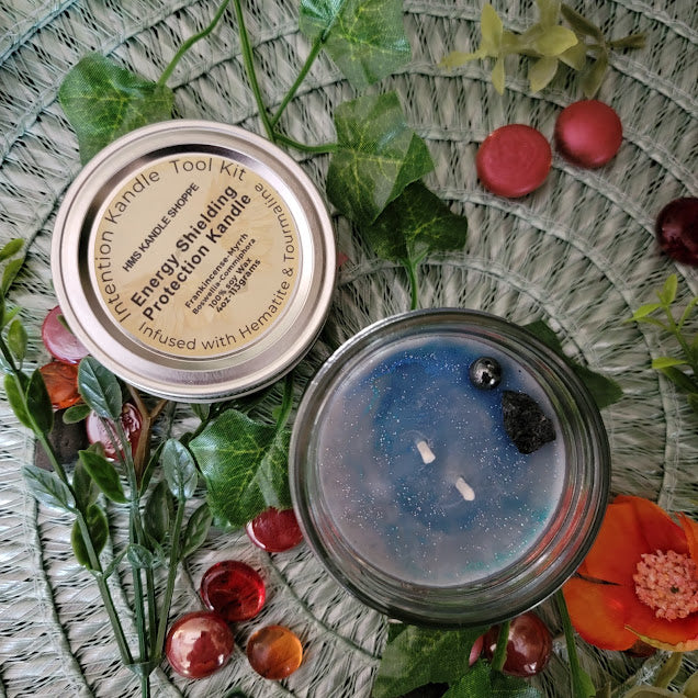 Intention Kandle Tool Kit-Spiritual

4oz-113grams- Glass Mason Jar

100% Soy Wax

A variety of intention candles to assist you with all your needs.&nbsp;

Zen Glow- Sweet Orange Fragrance. Infused with Sun Stone Crystals. Personal Power: It stimulates the Sacral and Solar Plexus chakras, empowering you to step into your true potential and embrace leadership roles. High Vibrational Sun Energy.

Forgiveness- Vanilla Fragrance. Infused with Rose Quartz Crystals. Universal Love &amp; Self-Love, Emotional Healin