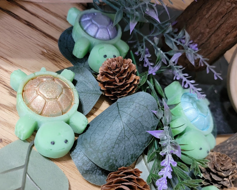 Tiny Turtle Wax Melts-Spiritual

100% Soy Wax Melts

3oz-85grams in a recyclable container.

These tiny turtles are so much fun. They are perfect to just set out as decoration or put into your wax melter. The beautiful colored shells will have shimmery swirls when melted.

A combination of clean and fresh fragrances with the patience &amp; endurance of a tiny turtle. they also are known for protection, security and knowledge.



*WARNING&nbsp;*

Place melt in Wax Warmer, Medium-High heat setting. Do not lea