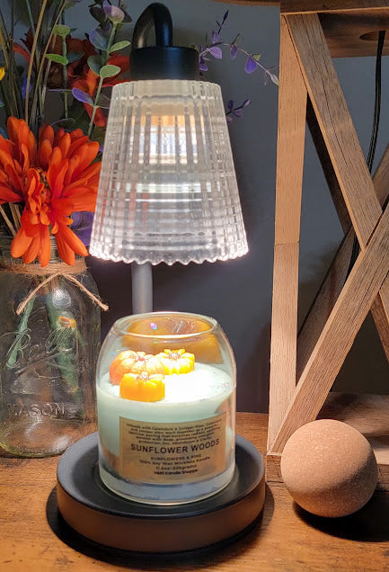 Sunflower Woods-Wickless Kandle-Spiritual

100% Soy Wax Wickless Kandle

11.5oz~326grams

Sunflower Woods kandle fragrance is fresh and light with a hint of just cut pine.

This beautiful wickless kandle was created with fall in mind. Green, orange, yellow and browns will definitely look amazing with your fall decorations.

Wickless kandle toppers include wax melts, a pumpkin and two sunflowers.&nbsp;

*FOR CANDLE LAMPS ONLY!*

The dried herbs are uniquely placed in the bottom of the jar set in a natural co