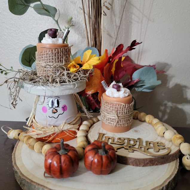 Pumpkin Spice &amp;&nbsp;Everything Nice- Spiritual

2.5oz-70.8grams

100% Soy Wax Melt Drink

Pumpkin Spice Buttercream with a hint of Cranberry and Cinnamon&nbsp; Fragrance

&nbsp;Infused with cinnamon, pumpkin spice and cranberry fragrance.-assist with clearing unwanted energy, prosperity, protection and abundance.

&nbsp;*Remove burlap from wax melt before melting. The Drink can be cut into smaller pieces if you choose. The drink can be cut with a warm knife. Or you can place entire drink in warmer dish